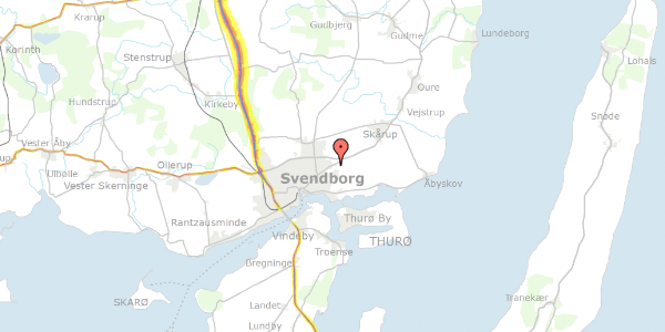 Trafikstøjkort på Nyborgvej 266, 5700 Svendborg