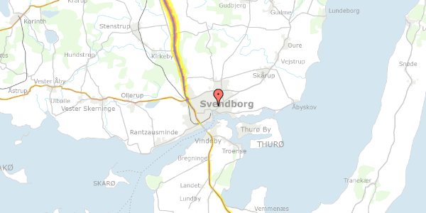 Trafikstøjkort på Overgade 16, 1. , 5700 Svendborg