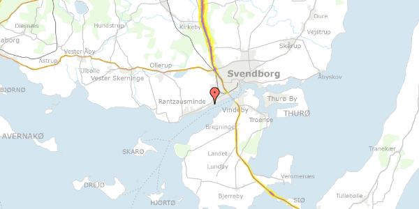 Trafikstøjkort på P Clausens Vej 4, 5700 Svendborg