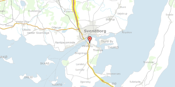 Trafikstøjkort på Primulavej 3, 5700 Svendborg