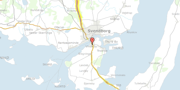 Trafikstøjkort på Præstemosen 11, 5700 Svendborg
