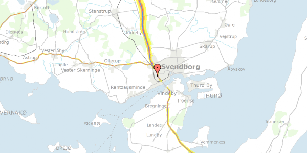 Trafikstøjkort på Ryttervej 67, 1. 22, 5700 Svendborg