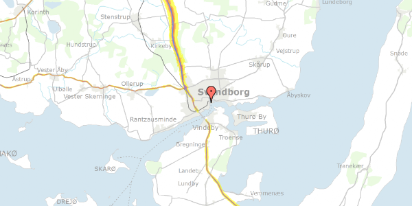 Trafikstøjkort på Sankt Nicolai Gade 1A, 2. 4, 5700 Svendborg