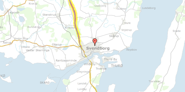 Trafikstøjkort på Siøvænge 15, 5700 Svendborg