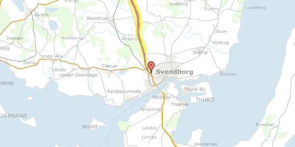 Trafikstøjkort på Sofielund 16, 5700 Svendborg