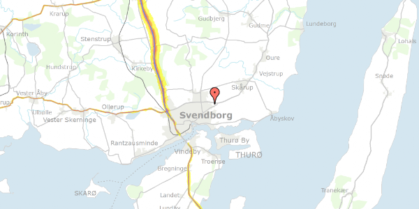 Trafikstøjkort på Solsikkevej 46, 5700 Svendborg