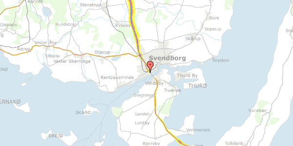 Trafikstøjkort på Sonnesvej 6, 5700 Svendborg