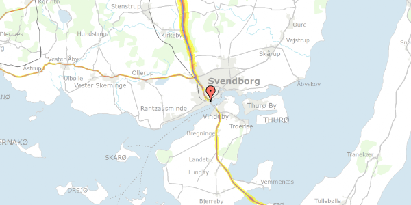 Trafikstøjkort på Sonnesvej 15, 5700 Svendborg