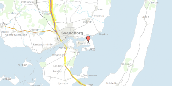 Trafikstøjkort på Søndervej 71, 5700 Svendborg