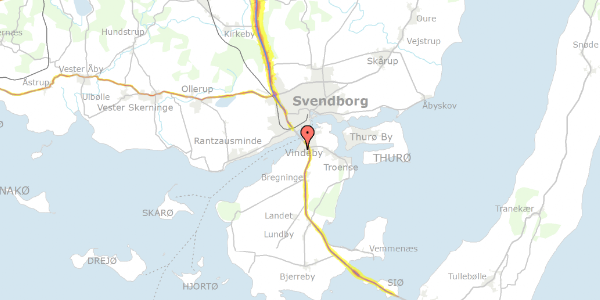Trafikstøjkort på Tordenskjoldsvej 15, 5700 Svendborg