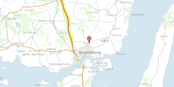 Trafikstøjkort på Tved Kirkevej 26C, 5700 Svendborg