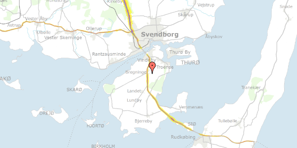 Trafikstøjkort på Vievej 9, 5700 Svendborg