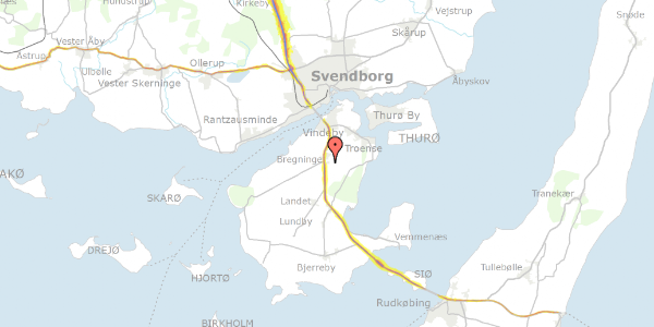 Trafikstøjkort på Vievænget 2A, 5700 Svendborg