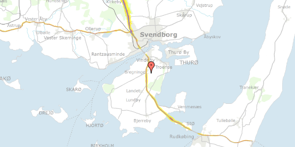 Trafikstøjkort på Vievænget 6, 5700 Svendborg