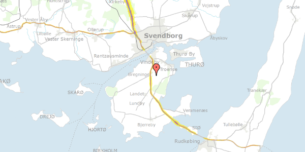 Trafikstøjkort på Vievænget 27, 5700 Svendborg