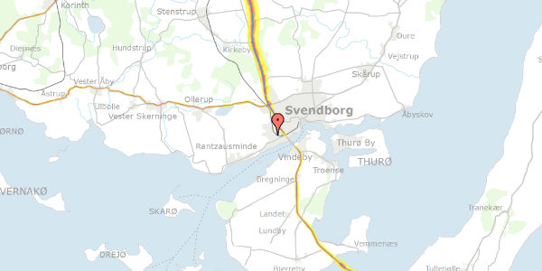 Trafikstøjkort på Wandallsvej 35A, st. 1, 5700 Svendborg