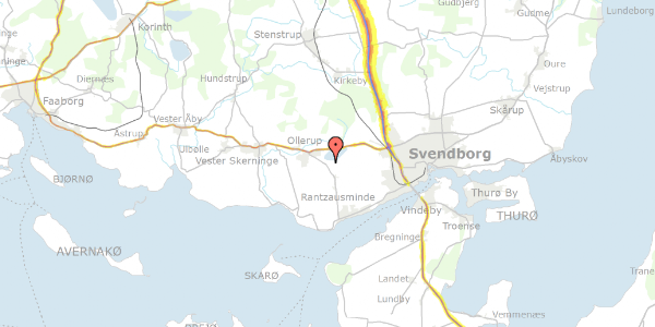 Trafikstøjkort på Ærtevej 130, 5700 Svendborg