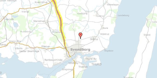 Trafikstøjkort på Ørbækvej 139, 5700 Svendborg