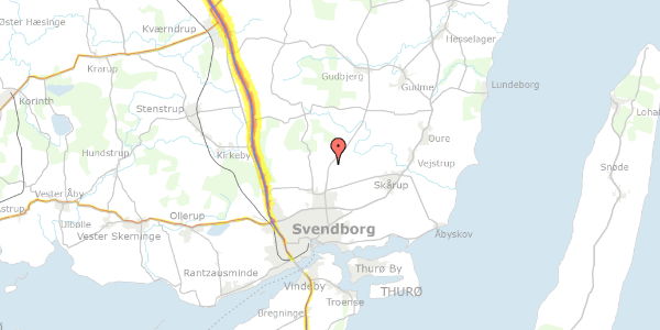 Trafikstøjkort på Ørbækvej 175, 5700 Svendborg