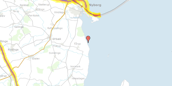 Trafikstøjkort på Engtoften 6, 5871 Frørup