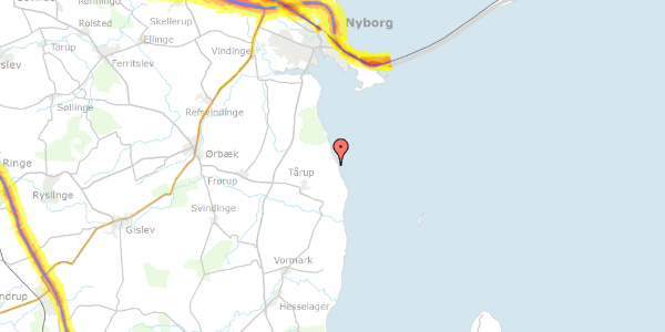 Trafikstøjkort på Maemosevej 20, 5871 Frørup