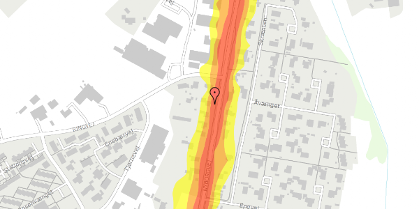 Trafikstøjkort på Nyborgvej 25, 5853 Ørbæk