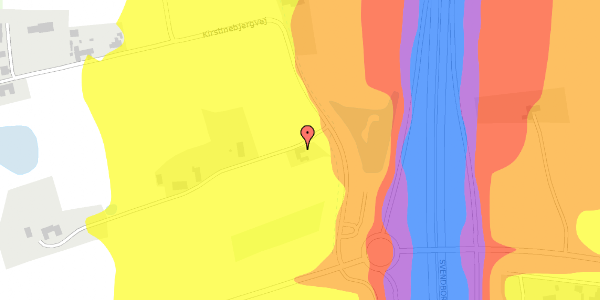 Trafikstøjkort på Kirstinebjergvej 23, 5792 Årslev