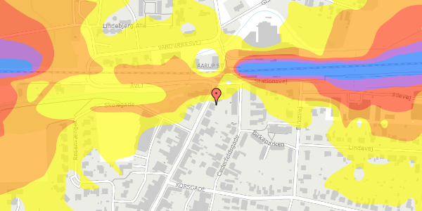 Trafikstøjkort på Bredgade 5, st. tv, 5560 Aarup