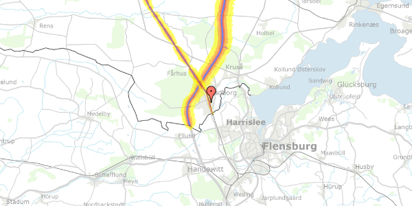 Trafikstøjkort på Buskhøjvej 30, 6330 Padborg