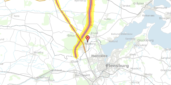 Trafikstøjkort på Centrumsgaden 69, 6330 Padborg