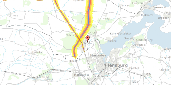 Trafikstøjkort på Centrumsgaden 159, 6330 Padborg