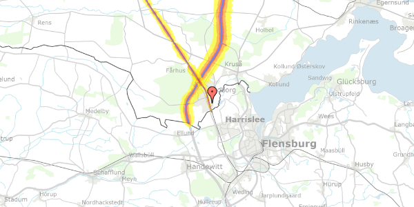 Trafikstøjkort på Egevej 1, 1. th, 6330 Padborg