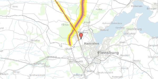 Trafikstøjkort på Haraldsdalvej 31, . th, 6330 Padborg