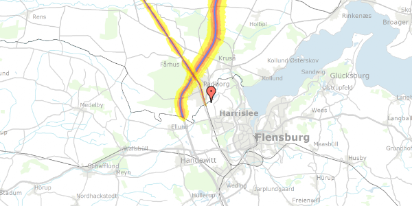 Trafikstøjkort på Haraldsdalvej 47, . th, 6330 Padborg