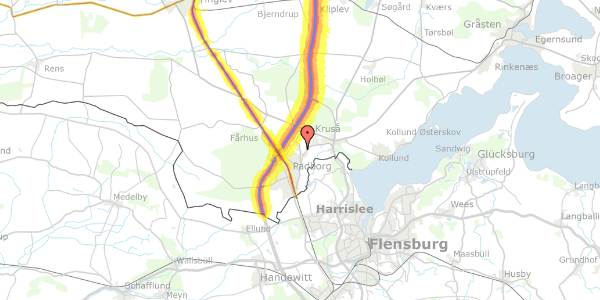 Trafikstøjkort på Hærvejen 48, 6330 Padborg