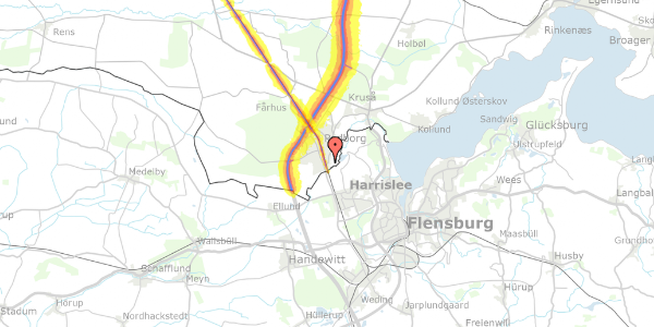 Trafikstøjkort på Nørregade 8, 1. th, 6330 Padborg