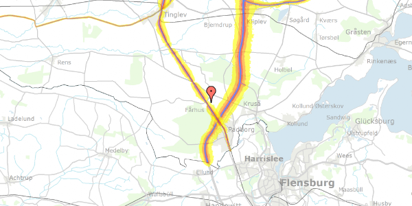 Trafikstøjkort på Ryttergabsvej 6, 6330 Padborg