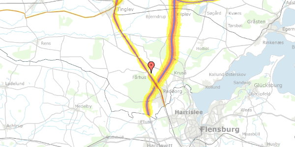 Trafikstøjkort på Ryttergabsvej 16B, 6330 Padborg