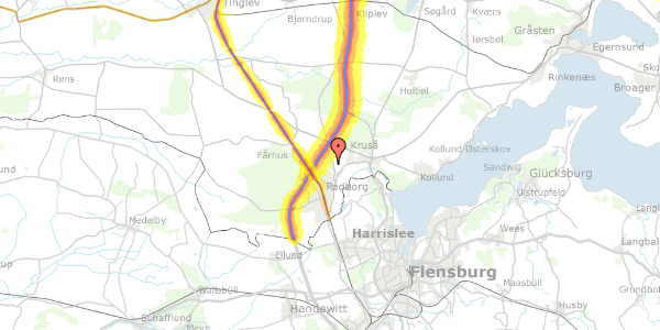 Trafikstøjkort på Stagehøjvej 95, 6330 Padborg