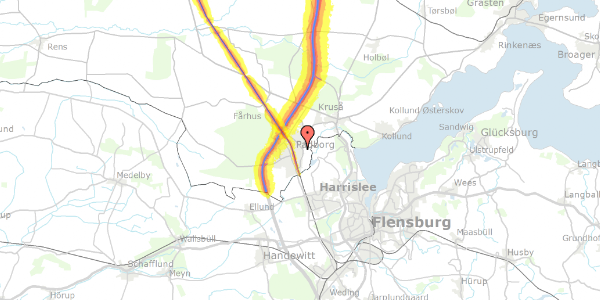 Trafikstøjkort på Toften 96, 6330 Padborg