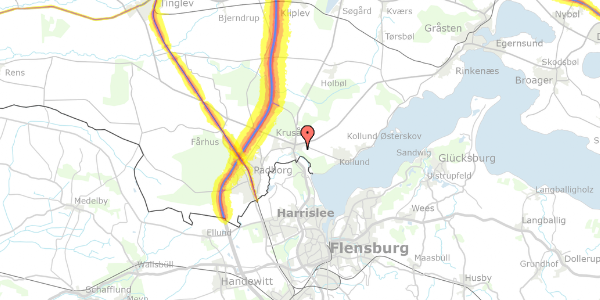 Trafikstøjkort på Åbjerg 20, 6340 Kruså