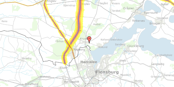 Trafikstøjkort på Åbjerg 25, 6340 Kruså