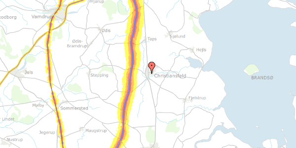 Trafikstøjkort på Haderslevvej 1A, 6070 Christiansfeld