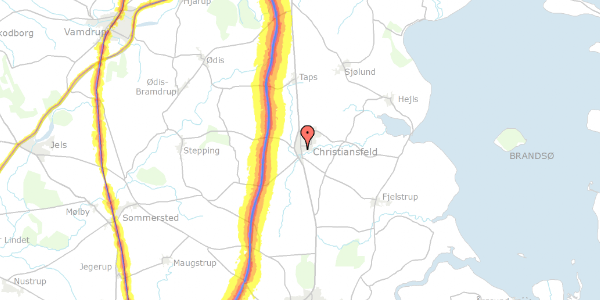 Trafikstøjkort på Haderslevvej 4, 6070 Christiansfeld