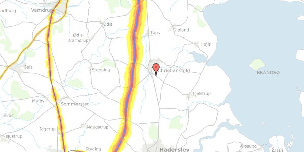 Trafikstøjkort på Haderslevvej 48, 6070 Christiansfeld