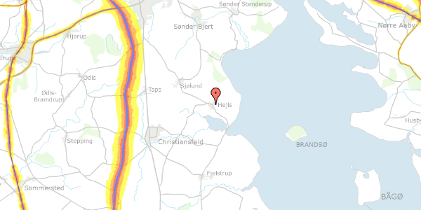 Trafikstøjkort på Hejls Landevej 24, 6094 Hejls
