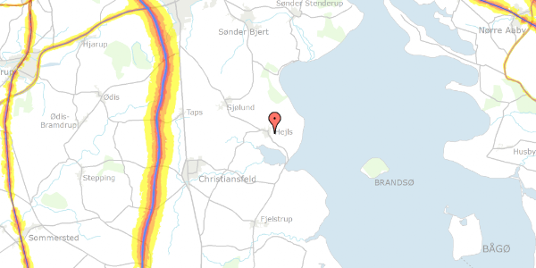 Trafikstøjkort på Hejls Landevej 50, 6094 Hejls