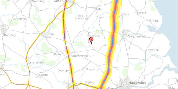 Trafikstøjkort på Kolstrup Landevej 39, 6070 Christiansfeld