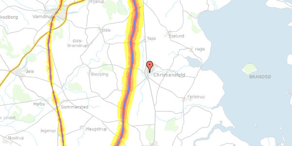 Trafikstøjkort på Lysestøbervej 7, 6070 Christiansfeld