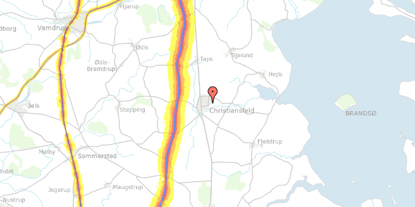 Trafikstøjkort på N.J. Holms Park 3, 6070 Christiansfeld